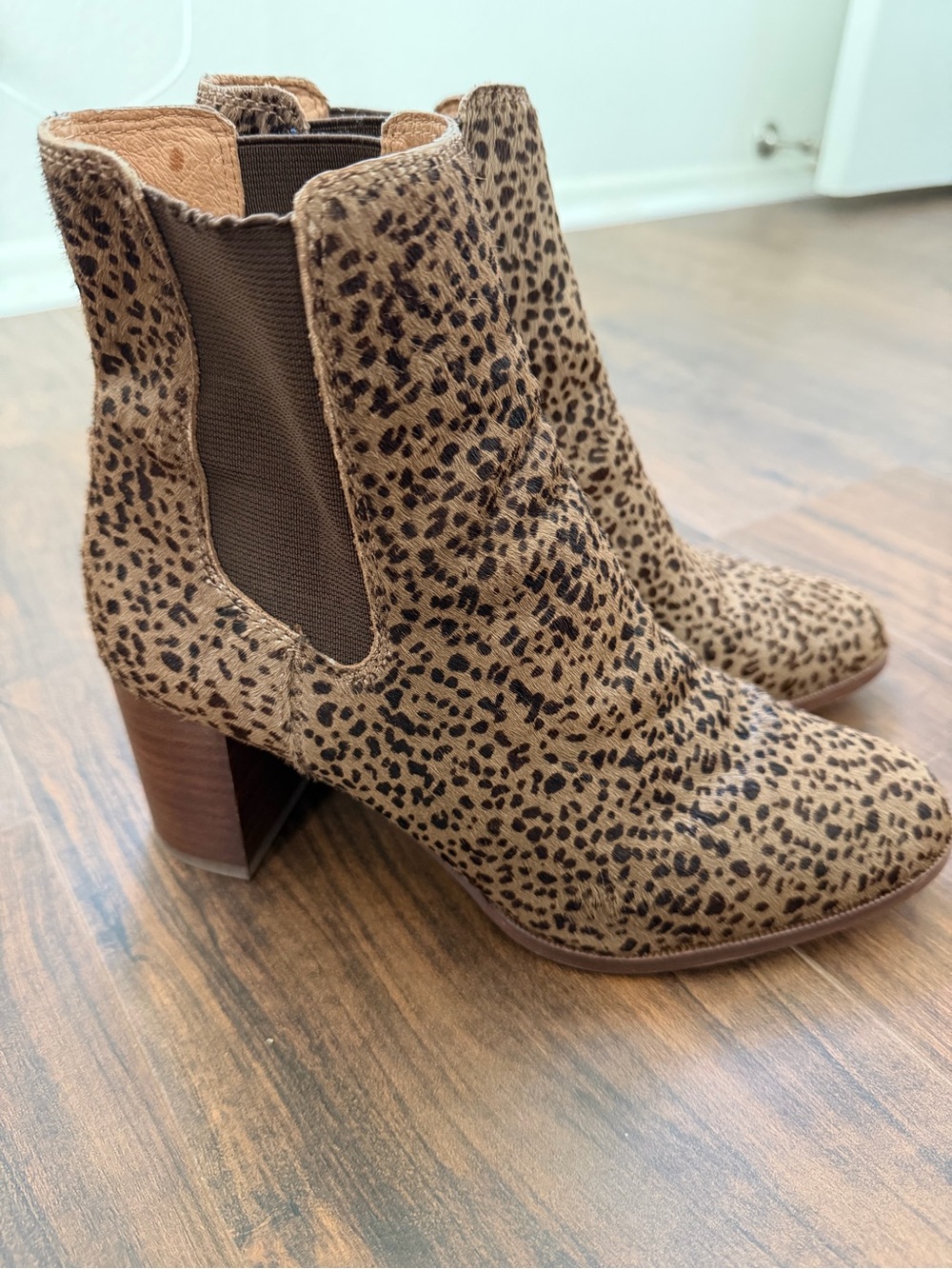 Madewell Leopard Print Chelsea Boots - Brown/Black